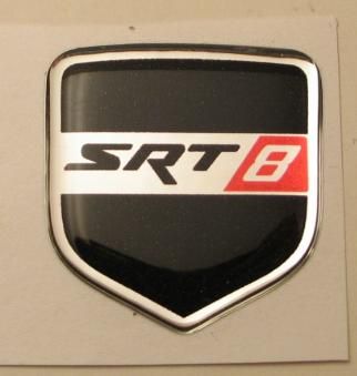 3D Black SRT/8 Steering Wheel Badge 11-up Dodge Vehicles - Click Image to Close